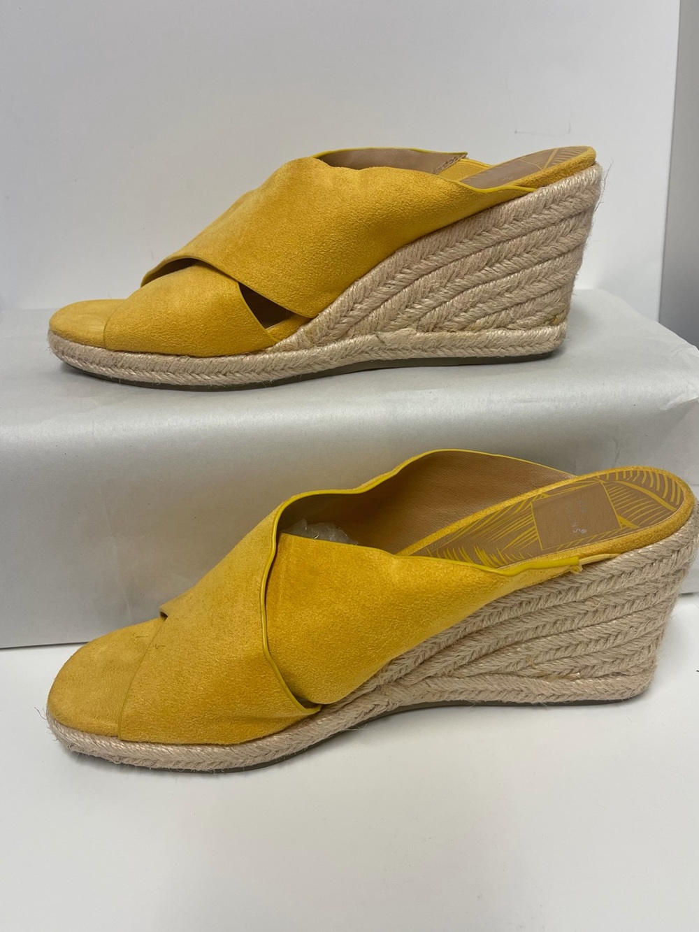 Women’s New Directions Yellow Wedge Slide Espadrille